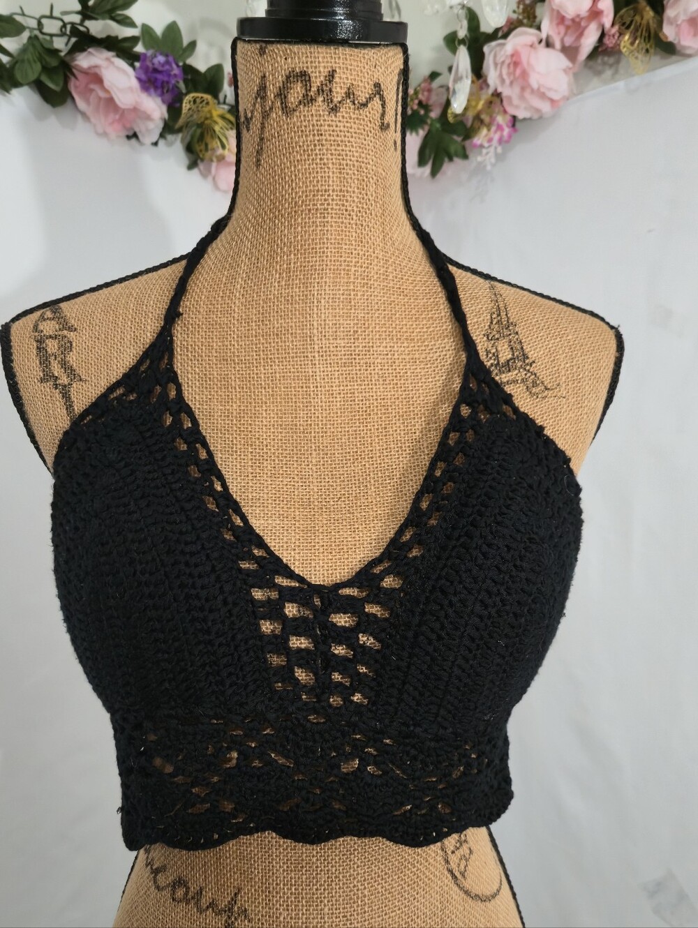 ViVi Black Crochet Bralette